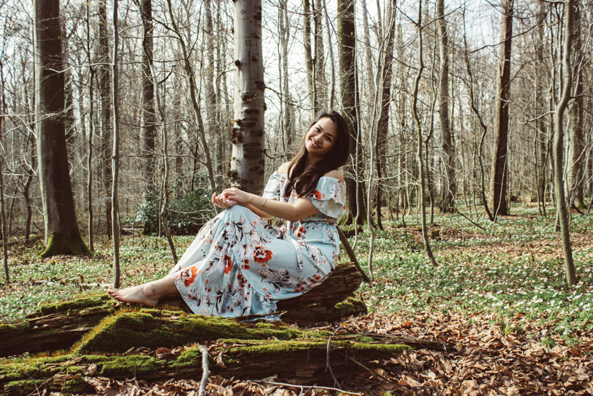 Shein - Flounce - Floral Maxidress
