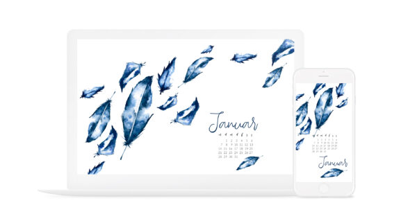 Kalender Jahr 2019 January Desktop Smartphone
